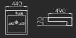 CB-4043-WT Dimension Drawing